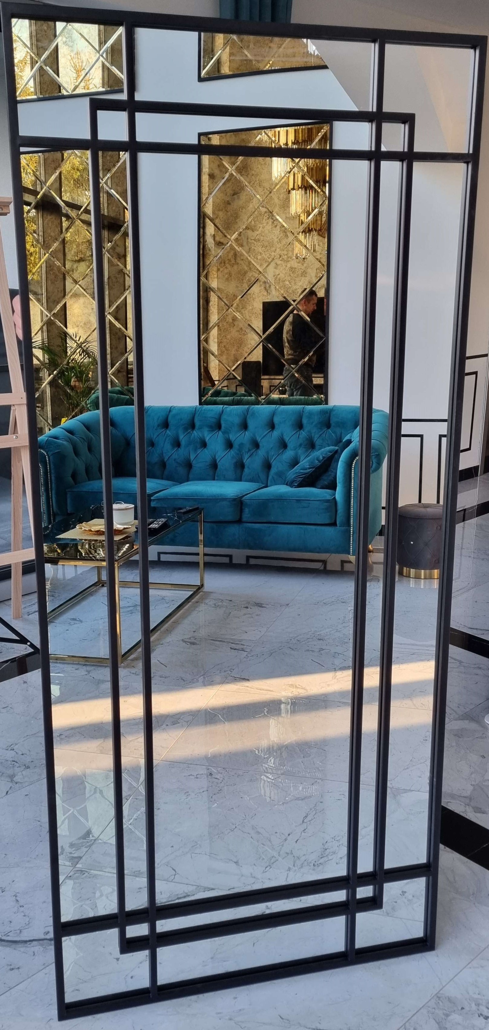 Lustra w Ramie Metalowej Loft Lustra w Ramie Metalowej Loft