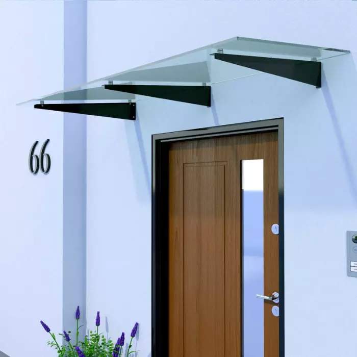 Daszek szklany nad drzwi zewnętrzne
