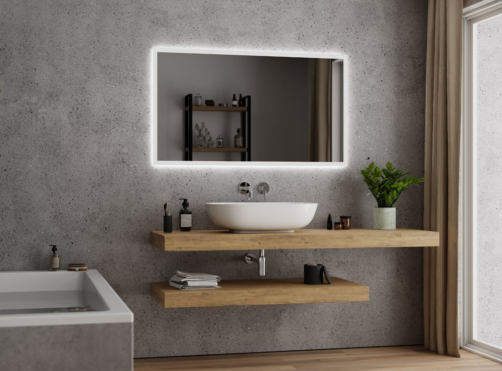 Lustro LED Łazienkowe 60x80 Piaskowane HUGO