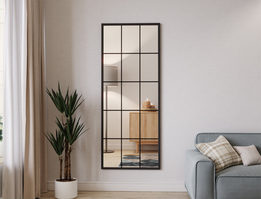 LUSTRO SREBRNE SZPROS LOFT 15 KRATKA MAL