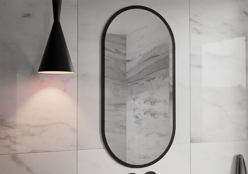 Lustro Owalne DIANA Szlifowane 40x80cm Pion - Eleganckie Lustro Ścienne dla Twojego Wnętrza