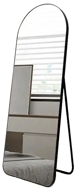 ♥ LUSTRO STOJĄCE PÓŁOWALNE JOANNA W CZARNEJ ALUMINIOWEJ RAMIE 160X50 ♥