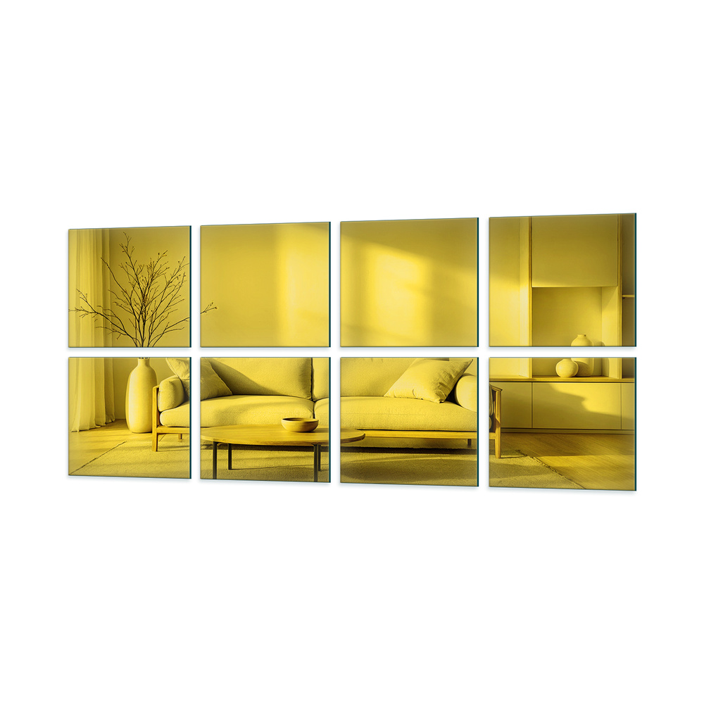 Płytka Lustrzana - 30X30 Komplet 8szt. Szlif Złoty