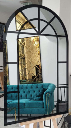 Halb-ovaler Wandspiegel Kapelle 110x70 Sofia 15