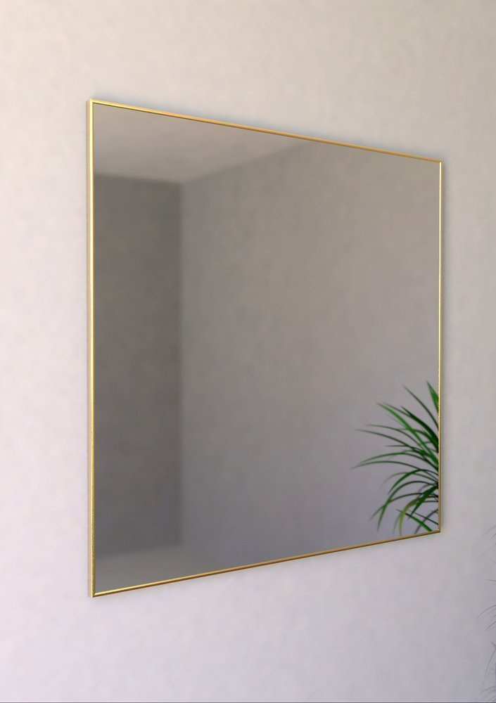 ♥ LUSTRO SREBRNE ARTUR RAMA ALUMINIUM WĄSKA ZŁOTA 80x40 ♥