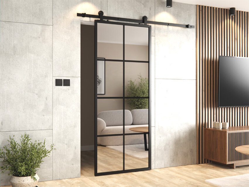 DRZWI PRZESUWNE BALDUR ALUMINIUM LOFT LUSTRO 8A