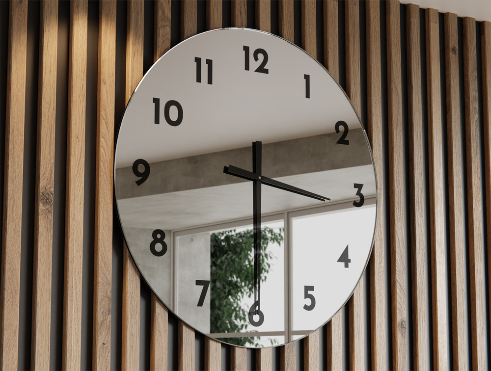 Uhr A1 Spiegelzeiger Schwarz