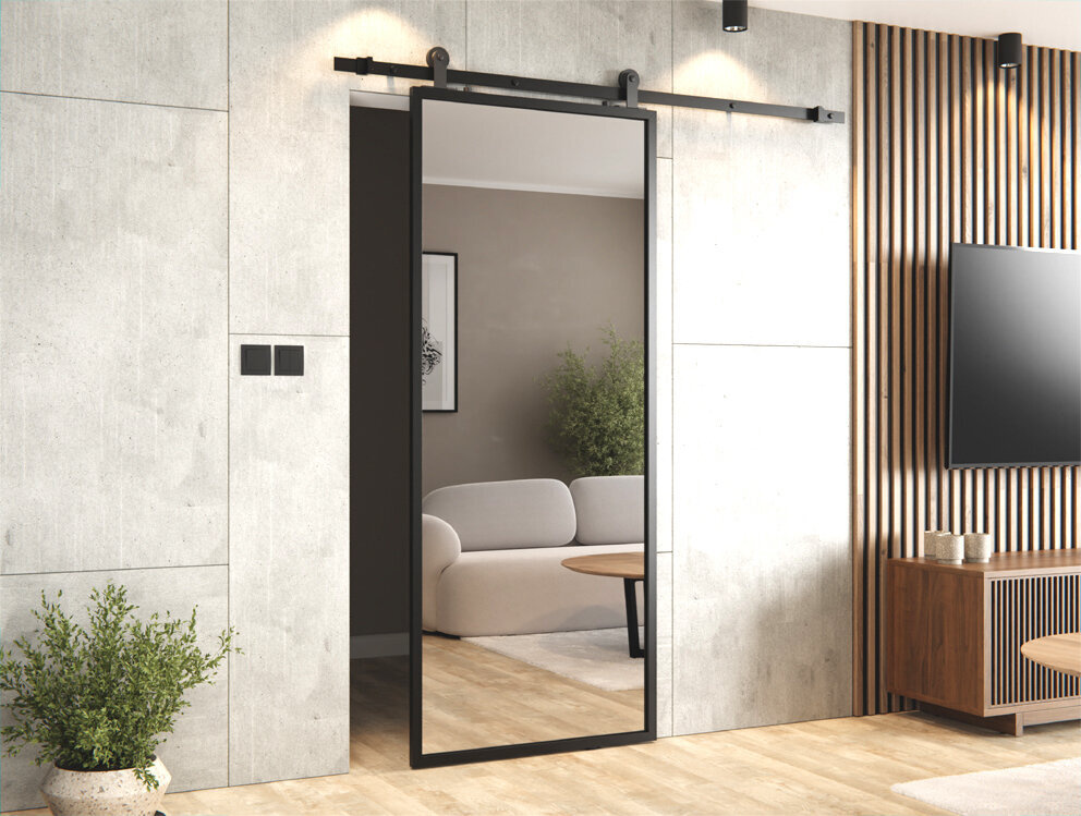 DRZWI PRZESUWNE BALDUR ALUMINIUM LOFT LUSTRO z Magazynu