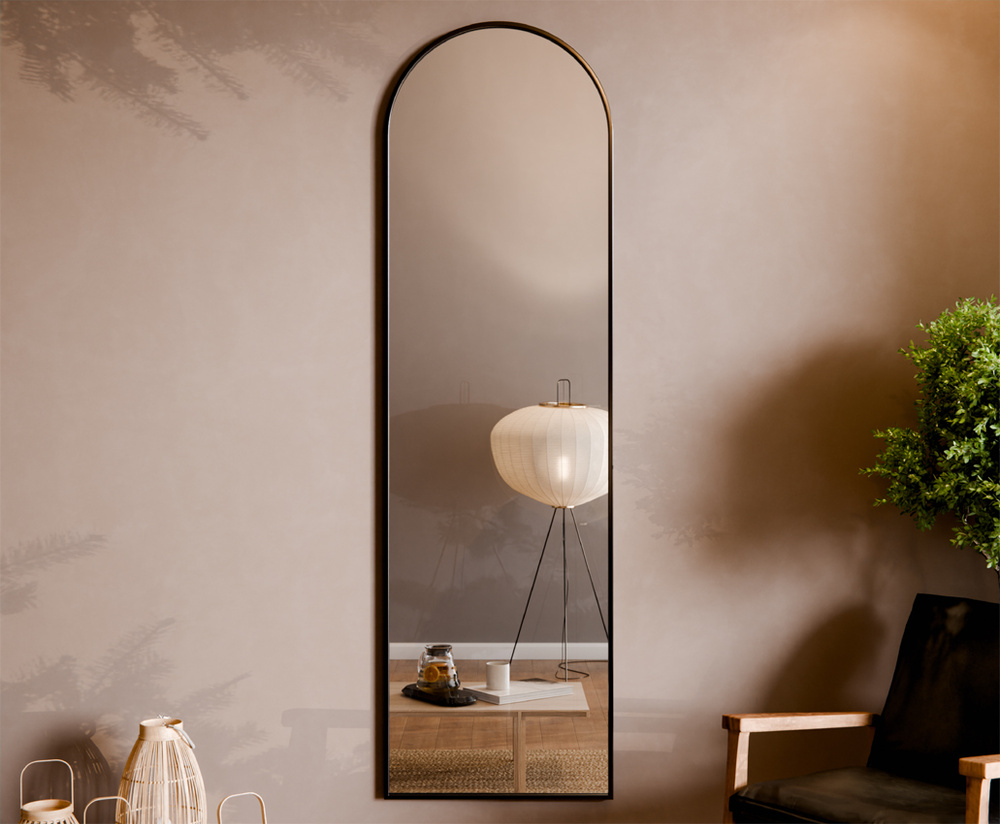 Schwarzer Betty Aluminium gerahmter Portalspiegel