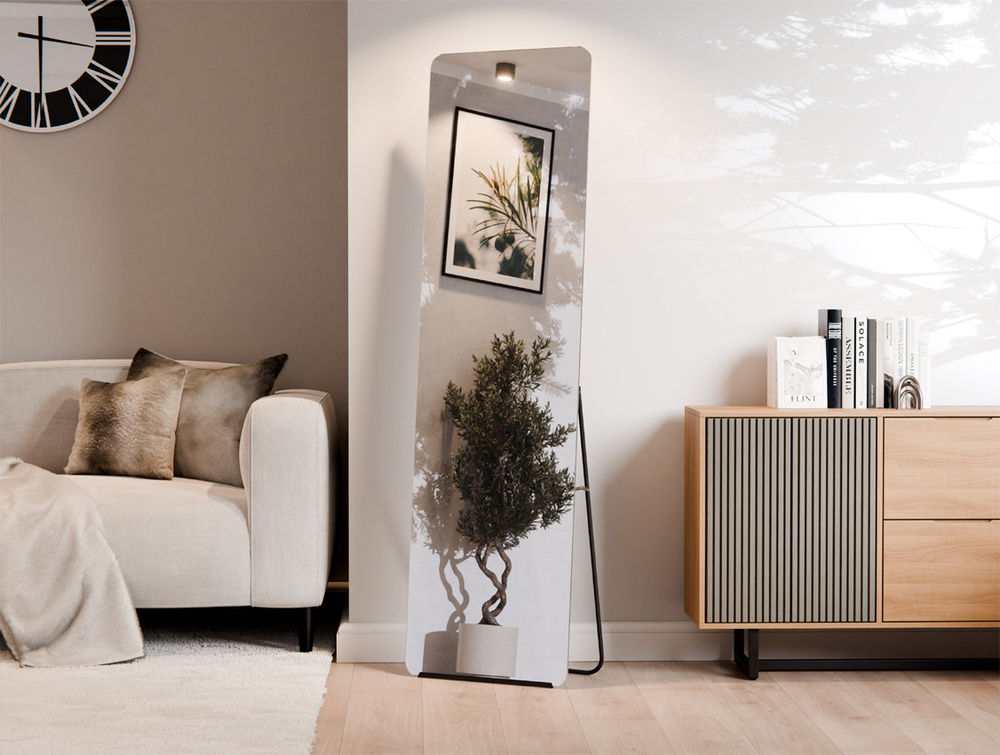 LUSTRO STOJĄCE ZAOKRĄGLONE ROGI SZLIF 60X170 ANETA