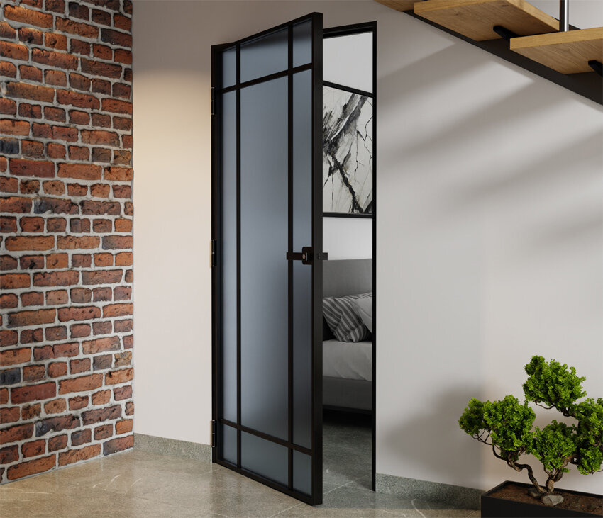 Drzwi Aluminiowe Slim Loft Komplet z Ościeżnica 9 Pól