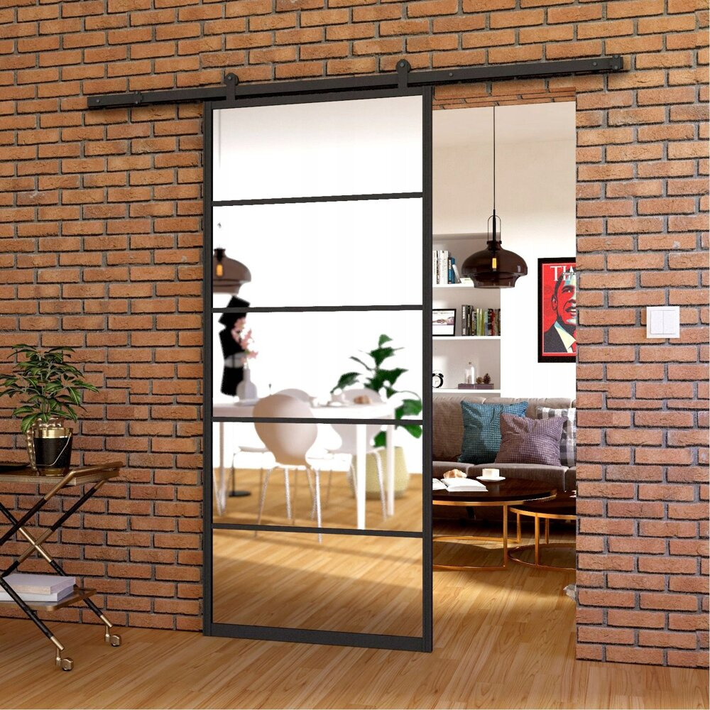 DRZWI PRZESUWNE BALDUR ALUMINIUM LOFT LUSTRO 5 PÓL