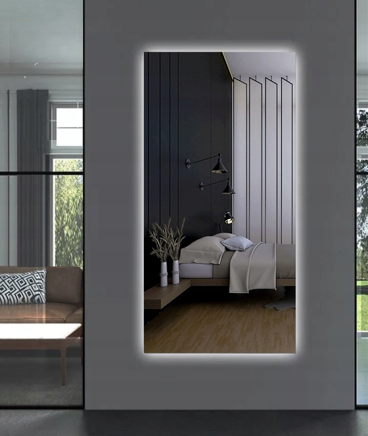 LED-Spiegel 60x160 Vertikal eingeschnitten