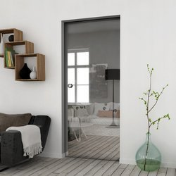 Drzwi Szklane Przesuwne 85 CZYSTE Kaseta