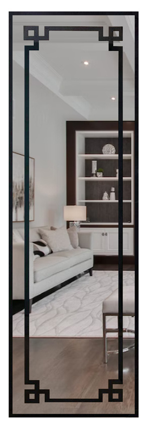 LUSTRO SREBRNE LOFT WZÓR MALOWANY 170X50 MICHAŁ