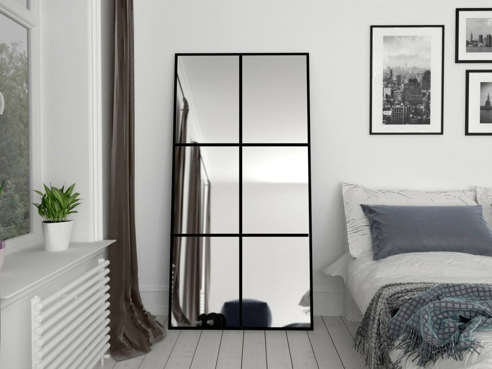 SILVER BAR LOFT MIRROR 6 GRID