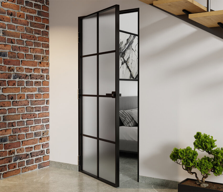 Drzwi Aluminiowe Slim Loft Komplet z Ościeżnica 8 Pól