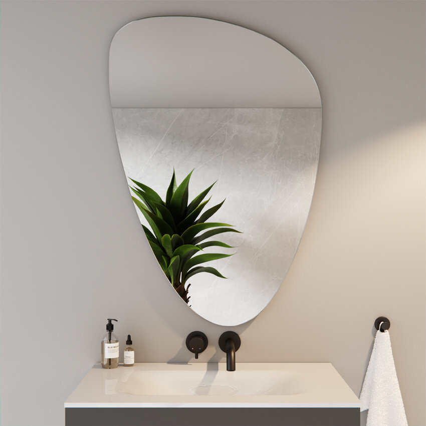 Lustro Kształt Nieregularny Organiczne Plama 69x100 RUBIN