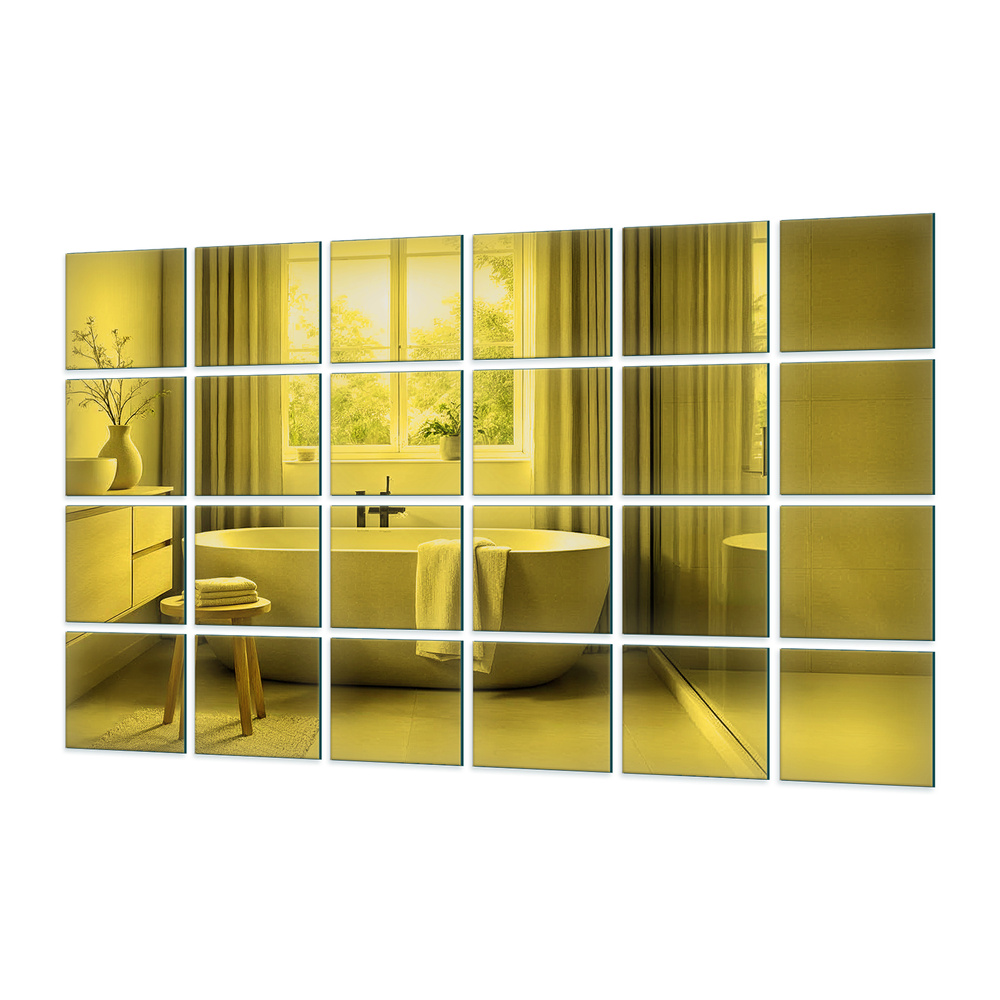 Płytka Lustrzana - 30X30 Komplet 24szt. Szlif Złoty