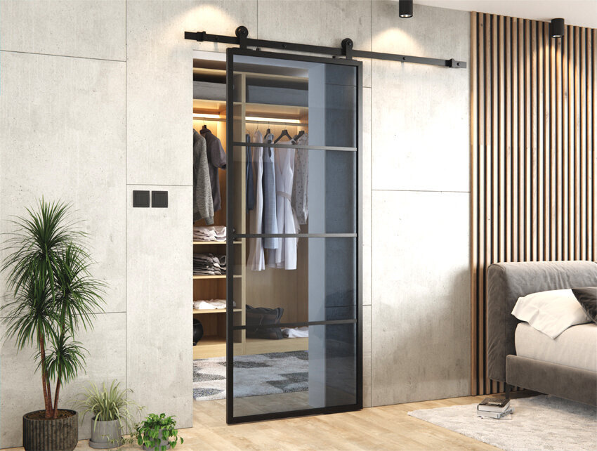 SCHIEBETÜR ALUMINIUM LOFT 4 FELDER