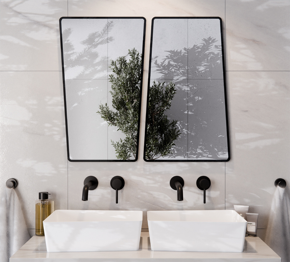 LUSTRO ŚCIĘTE ZAOKRĄGLONE ROGI PIASKOWANE LIAM