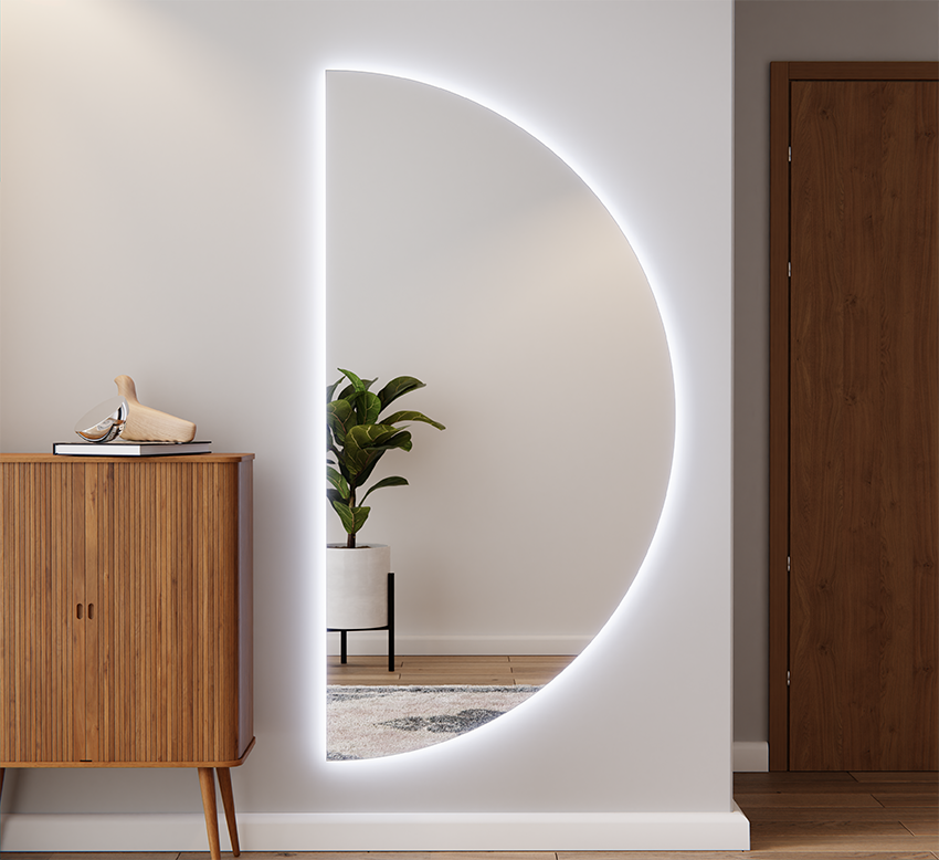 LUSTRO PÓŁOKRĄGŁE LED ARIA