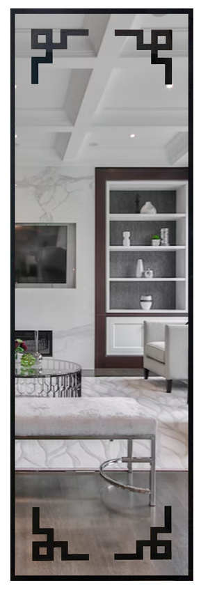 SILBERNER LOFT-SPIEGEL GEMALTES DESIGN 170X50 TOM