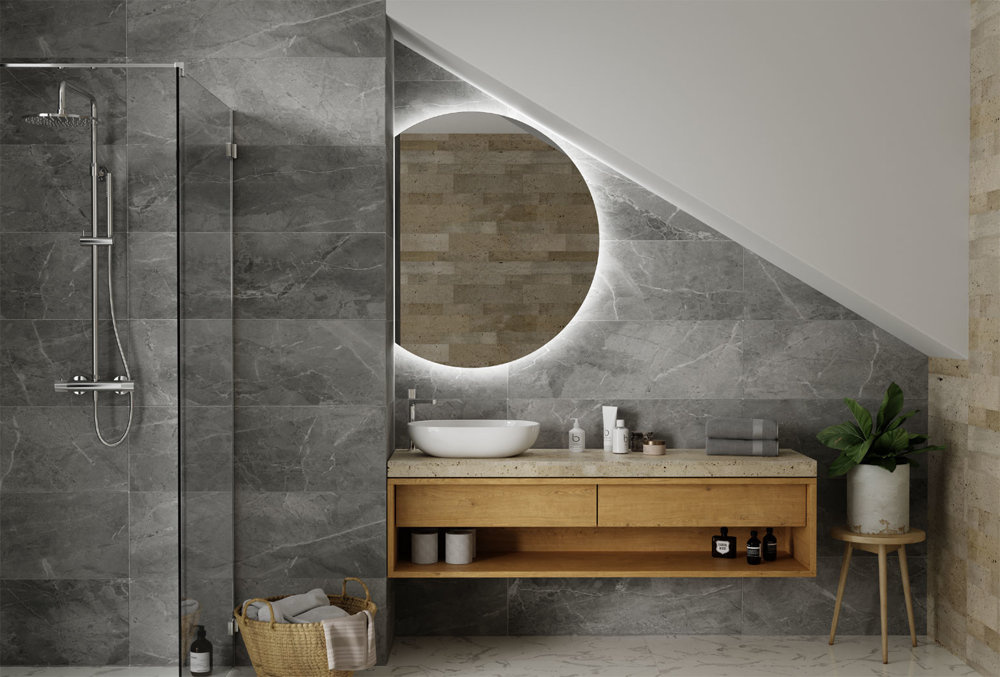 RUNDER WANDSPIEGEL LED CUT MIRA