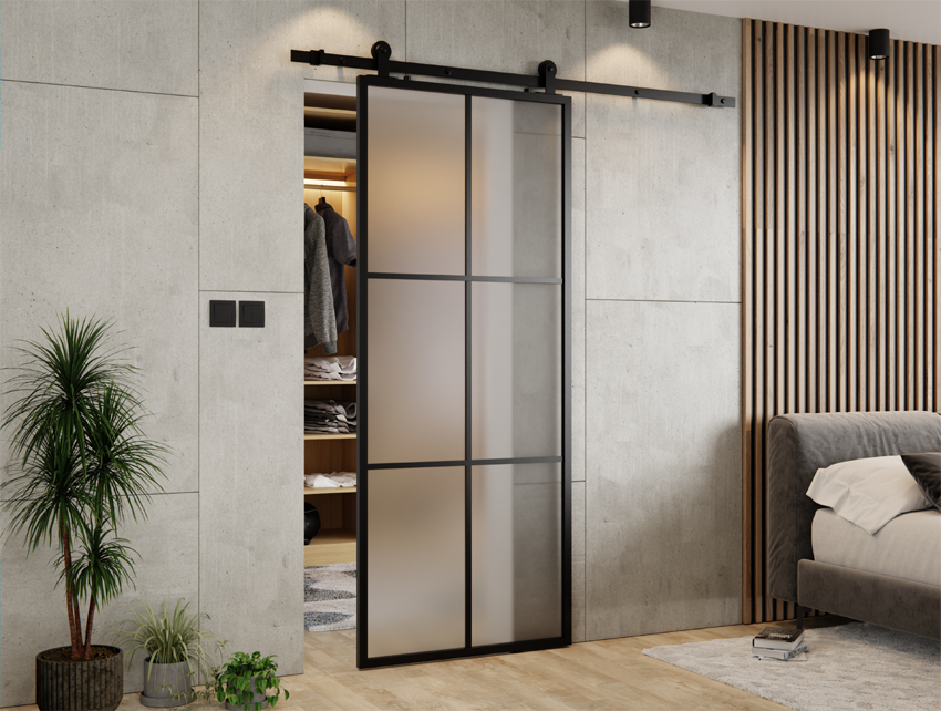 SCHIEBETÜR ALUMINIUM DACHBODEN 6 BUCHTEN