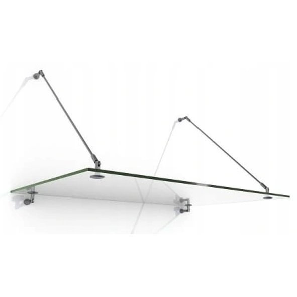 Glasvordach über der Tür 150x90 INOX