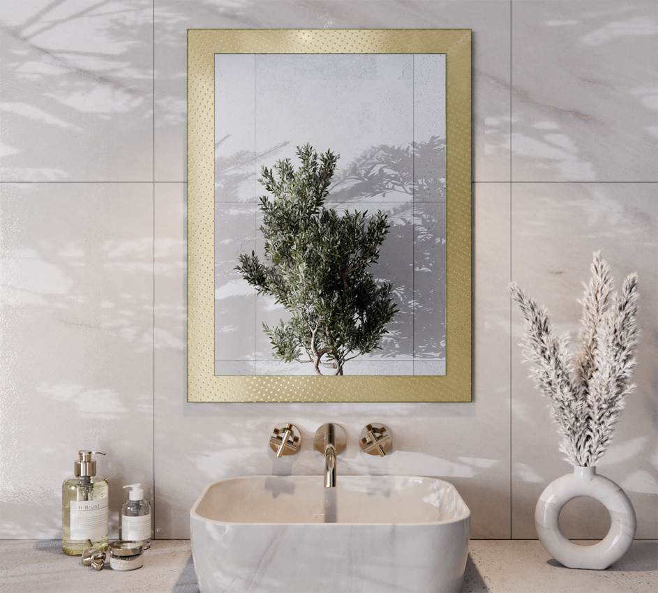 Spiegel 60 x 80 cm Master Care Glas Gold MARCO