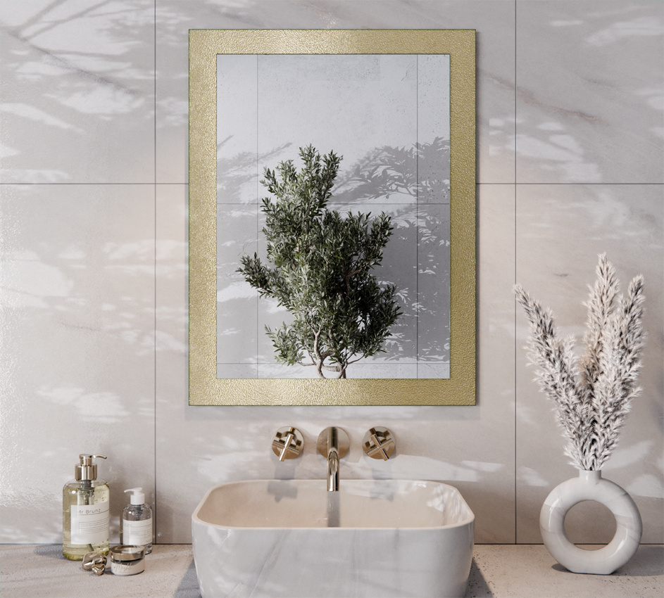 Spiegel 60x80cm Glas Millennium Gold KARL